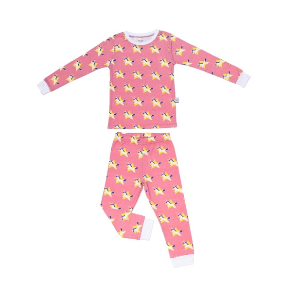 Unicorns long sleeves bamboo cotton pajamas set - Picture 2 of 5